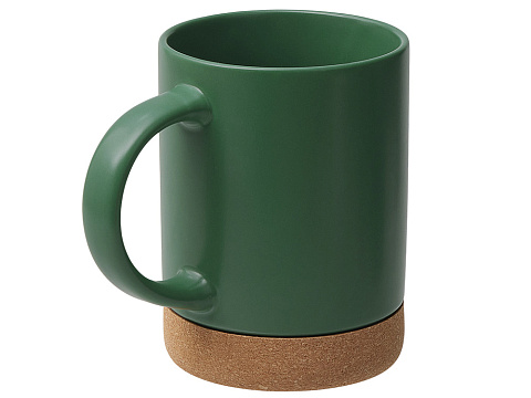 Кружка 450 мл с пробковым дном Корк & Бон, глубокий зеленый - рис 2.