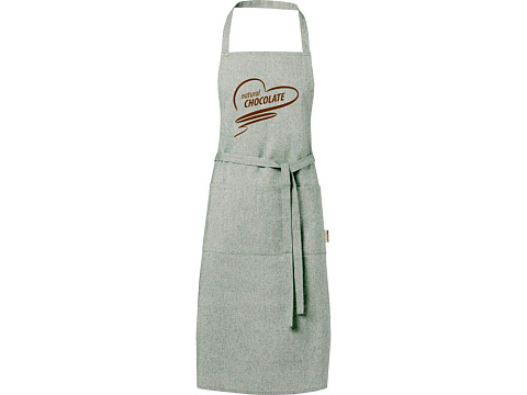 Pheebs 200 g/m2 recycled cotton apron, зеленый яркий - рис 4.