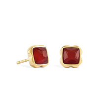 Серьги Red agate (January) Coeur de Lion 1301/21-0300