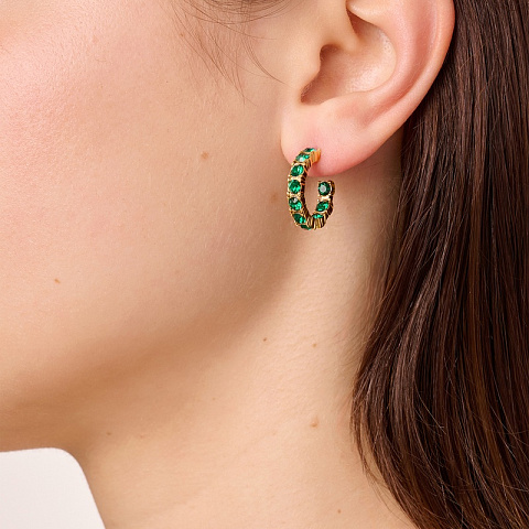 Серьги RAQUEL SG EMERALD GREEN Dyrberg Kern 470112 - рис 4.