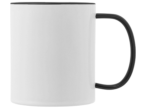 Керамическая кружка со стеклянной ручкой для сублимации Charm, черный - рис 2.