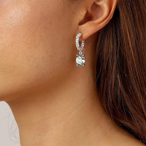 Серьги BARBARA SS CRYSTAL Dyrberg Kern 430040 - рис 2.