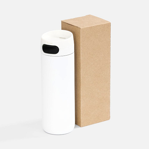 Термостакан X1 с цветной кнопкой, белый с черным - рис 6.