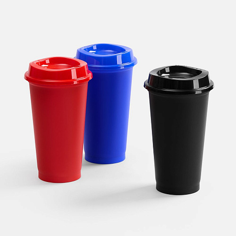 Стакан с крышкой Color Cap, ver.2, красный - рис 5.