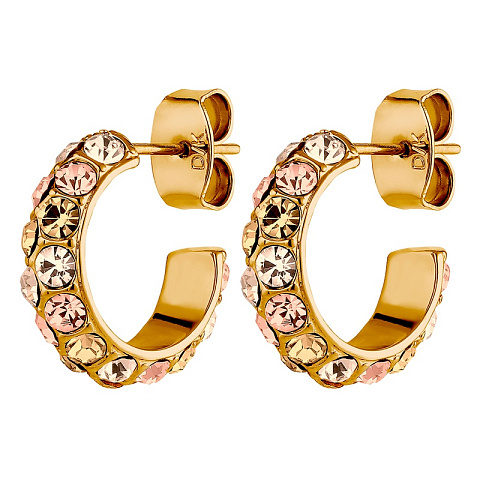 Серьги HEIDI SG GOLDEN/PEACH Dyrberg Kern 440167 - рис 2.
