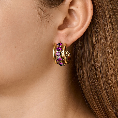 Серьги HELEN SG PINK Dyrberg Kern 450095 - рис 2.