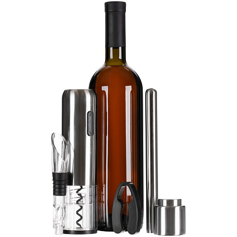 Винный набор Veritas, черный с серебристым - рис 5.