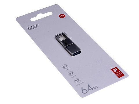 USB 3.0-флешка на 64 Гб с разъемами USB-A и Type-C, серебристый - рис 9.
