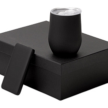 Подарочный набор с термокружкой и повербанком С2, 10000 mAh, черный