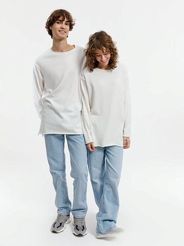 Лонгслив унисекс Siluetti Fuori, молочно-белый - рис 12.