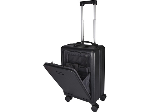Rover Pro 20-дюймовый чемодан на колесах из материалов, переработанных согласно стандарту GRS, объемом 40 л - сплошной черный - рис 4.