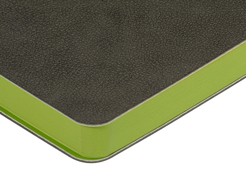 Ежедневник А5 датированный Boston 2027, серый с салатовым обрезом - рис 4.