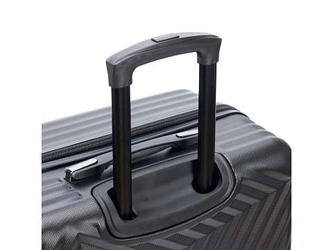 Чемодан TORBER ЛАМА, чёрный, ABS-пластик, 43 х 25,5 х 67 см, 62 л - рис 5.