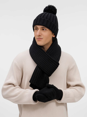 Шарф HappyGo, черный - рис 8.