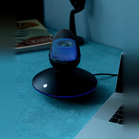 Левитирующая Bluetooth колонка с подсветкой черная - рис 6.