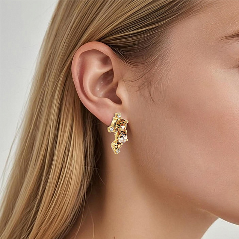 Серьги CURRA SG GOLDEN Dyrberg Kern 480083 - рис 3.