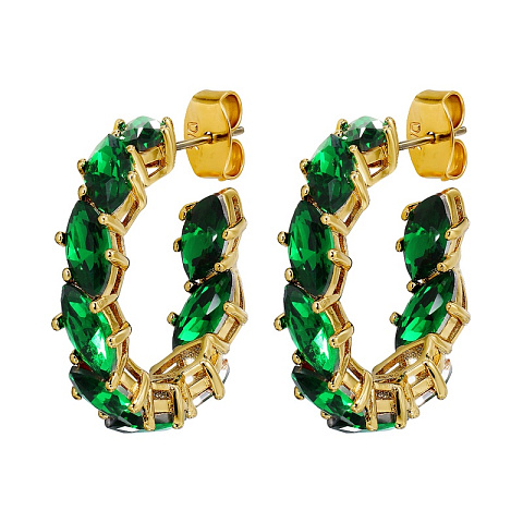Серьги TAMARIN SG EMERALD GREEN Dyrberg Kern 470017 - рис 3.