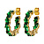 Серьги TAMARIN SG EMERALD GREEN Dyrberg Kern 470017 - миниатюра - рис 3.