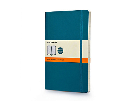 Записная книжка Moleskine Classic Soft (в линейку), Large (13х21см), бирюзовый