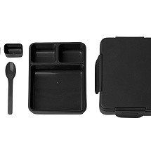 Ланч-бокс COMIX/КОМИКС с тремя отделениями, черный