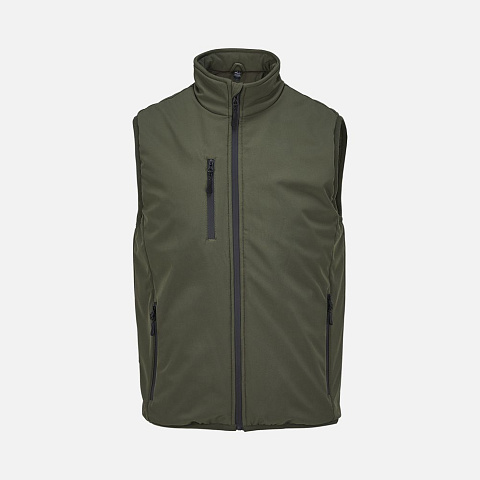 Жилет софтшелл унисекс Falcon BW, темный хаки - рис 2.