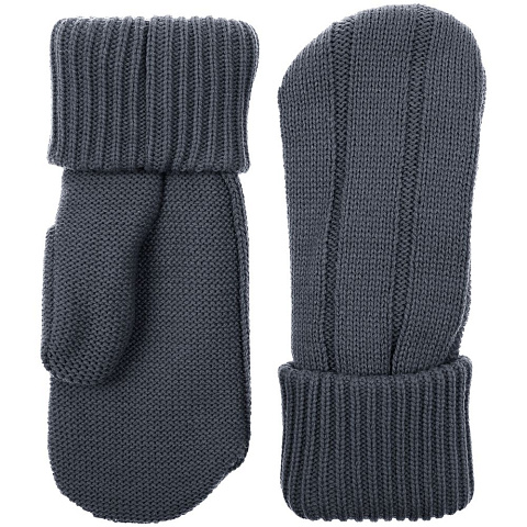 Варежки Knit Beat, серые (графит) - рис 2.
