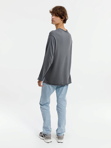 Лонгслив унисекс Siluetti Fuori, серый - рис 7.