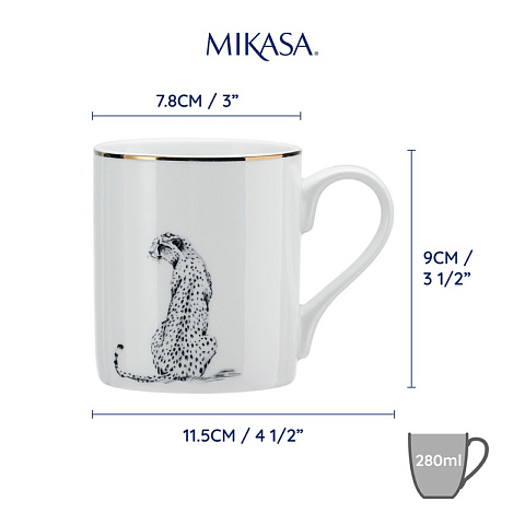 Кружка фарфоровая Гепард Mikasa - рис 3.
