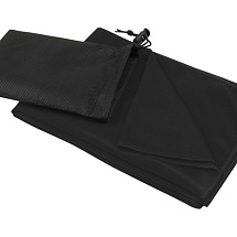 Lucas спортивное полотенце из переработанного полиэстера 50х100 см - сплошной черный