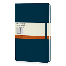 Записная книжка Moleskine Classic (в линейку) в твердой обложке, Large (13х21см), сапфир