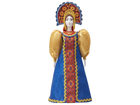 Подарочный набор: кукла фарфоровая, крем-мед, красный - рис 12.