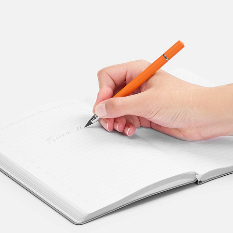 Ручка шариковая и вечный карандаш Diptych, оранжевая - рис 5.