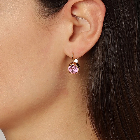 Серьги LOUISE SG LIGHT ROSE Dyrberg Kern 380018 - рис 2.