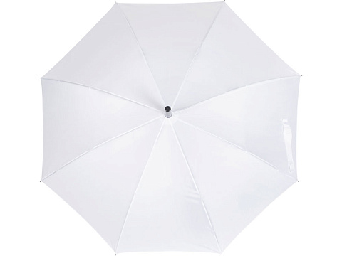 Зонт-трость Reviver с куполом из переработанного пластика, белый - рис 4.