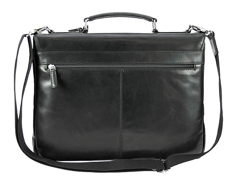 Портфель BUGATTI РОМАНО | ROMANO 15'', чёрный, натуральная воловья кожа, 40х12х30 см - рис 5.