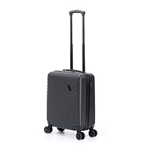 Чемодан TORBER ЛАМА, чёрный, ABS-пластик, 38 х 21 х 55 см, 37 л