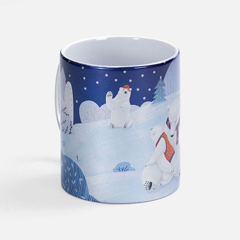 Кружка «Праздничный полюс», серебристая - рис 3.