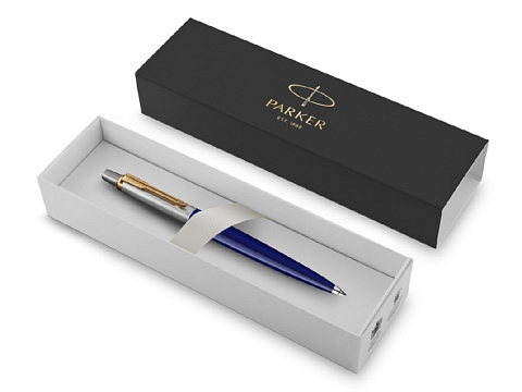 Шариковая ручка Parker Jotter K160, цвет: Blue/GT, стержень: M, цвет чернил: blue, в подарочной упаковке. - рис 2.