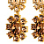 Серьги LINA SG BROWN /GOLDEN Dyrberg Kern *450074 - миниатюра