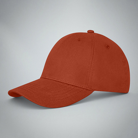 Бейсболка Дэвис, 6 панелей, кирпичный