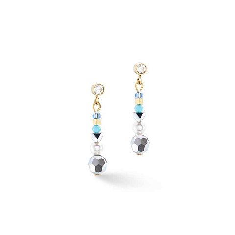 Серьги Turquoise Coeur de Lion *2035/21-0600