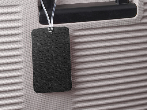 Багажная бирка Favor на силиконовой петле, черный - рис 4.