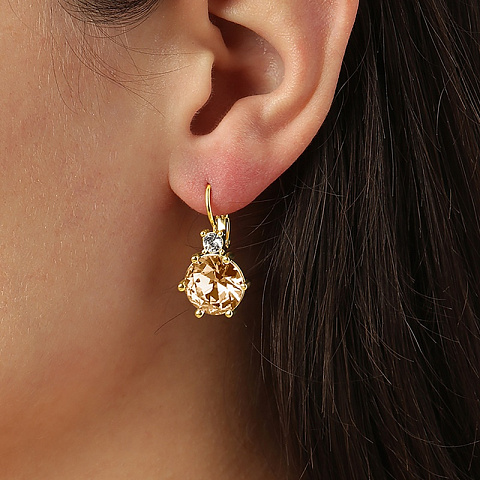 Серьги BEGONIA SG GOLDEN Dyrberg Kern 460038 - рис 4.