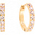 Серьги Hoop 20мм Crystal-Gold - миниатюра - рис 4.