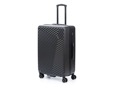 Чемодан TORBER ЛАМА, чёрный, ABS-пластик, 49 х 29,5 х 77 см, 92 л