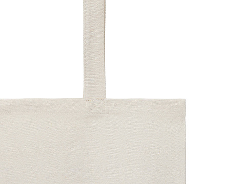 Шоппер Basio из переработанного хлопка 280 г, натуральный - рис 3.