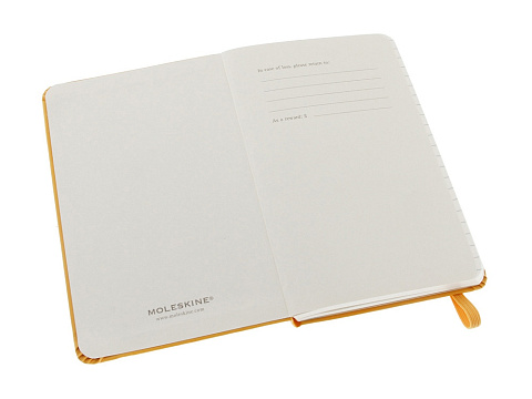 Записная книжка Moleskine Classic (в линейку) в твердой обложке, Pocket (9x14см), оранжевый - рис 2.