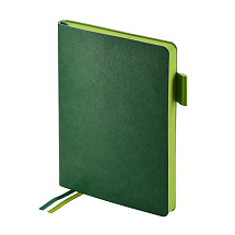 Ежедневник А5 датированный Boston 2027, зеленый с салатовым обрезом