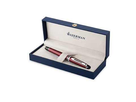 Перьевая ручка Waterman Expert Dark Red Lacquer CT Black, перо: M, цвет чернил: blue. - рис 2.