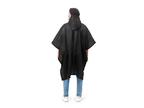Пончо Hawaii c чехлом унисекс, черный - рис 3.